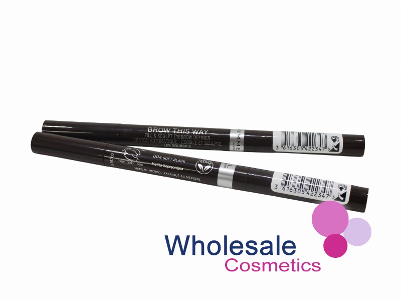 12 x Rimmel Brow This Way Fill and Sculpt Eyebrow Definer - 004 SOFT BLACK